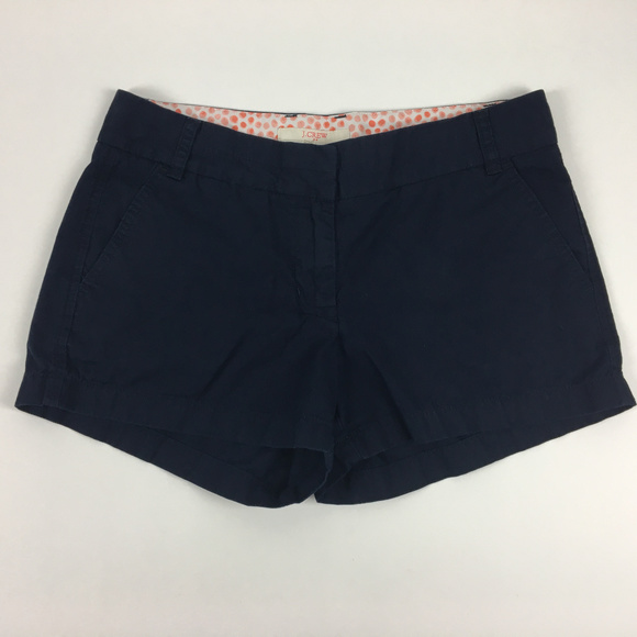 J. Crew Pants - J.Crew Shorts Size 6 Navy Cotton Flat Front Chino.